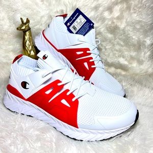 Champion Oja Cage Men's Slip-On Sneaker Shoes Size 11 White / Red